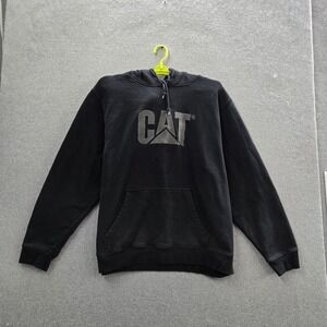 CAT Men Hoodie XXL Black Fleece Activewear Long Sleeve